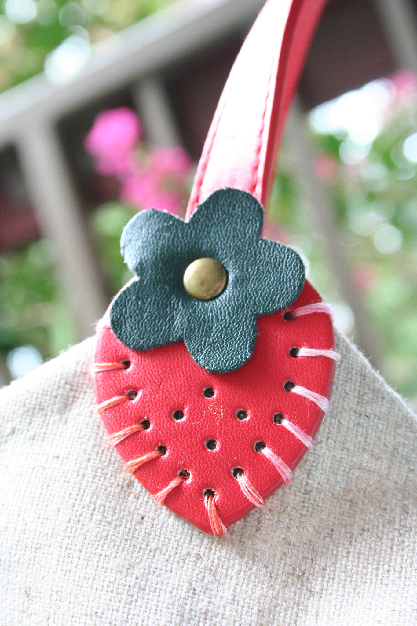 100% Hand stitched strawberry bag. : r/crafts